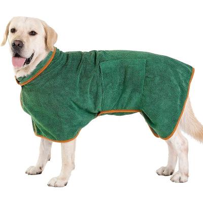 China Stored Dog Drying Coat Bathrobe Towel Microfiber Material Quick Drying Super Absorbent for sale