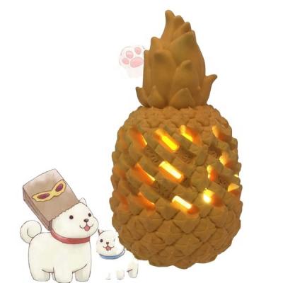 China Durable Hard Rubber Puppy Chew Toys Pineapple For Teething And Aggressive Chewing for sale