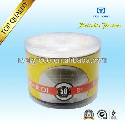 China Dual Layer DL DVD+R 8.5GB Hub White Ink Jet Printable for sale