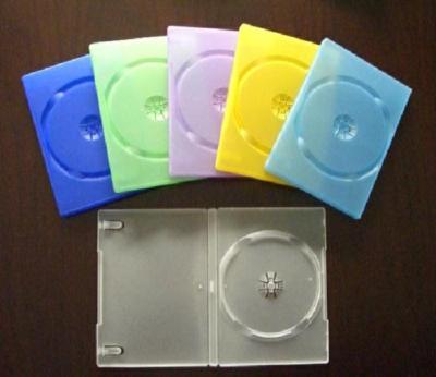 China Stocked 7mm / 9mm / 14mm DVD Box DVD Library Box Assorted Color Single / Dual Disc for sale