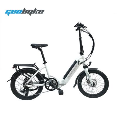 China Aluminum Alloy Electric Folding Bicycle 20 Inch Hidden Battery Bike 36V250W/500W Foldable for sale