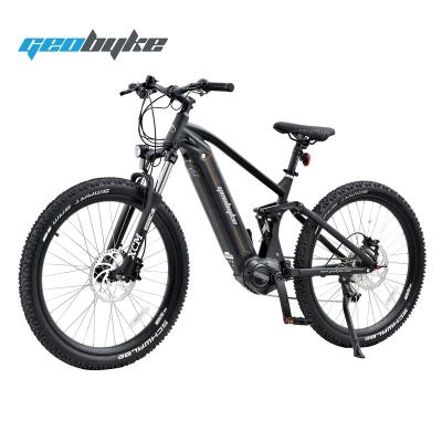 China Mid M500 Motor Aluminum Alloy Full Suspension Mountain Electric Bicycle with Hidden Battery 48V/14Ah for sale