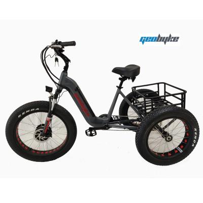 China fat tire three wheel aluminum electric tricycle with newest model aluminum frame for sale