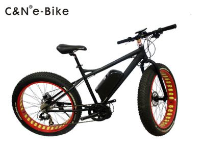 China Black Color Electric Fat Tire Sand Bike With Electric Mid Drive Motor for sale