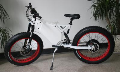 China bici eléctrica gorda de la exhibición de 48v3000w TFT de la aleación del enduro de la nieve blanca colorida del marco con la batería de litio en venta