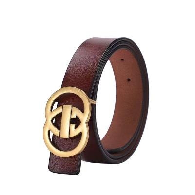 China Multicolor Fashion Girls Belts Customized Luxury High Quality Leather Men Belts Metal Buckle Leather Casual All-match Belt B006 for sale