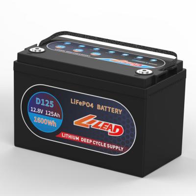 China 125AH 12V Lithium Ion Battery Deep Cycle Lithium Iron Phosphate Battery For Camper Home for sale