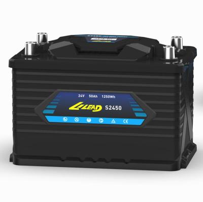 China Marine Yacht 24v 50ah Lithium Ion Battery IP67 CE EMC Certified for sale