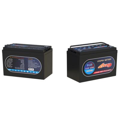 China Litio Ion Boat Battery de 125AH 12V 6000 ciclos para el hogar marino de rv en venta