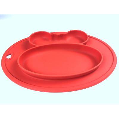 China High Quality BPA Free Silicone Baby Dish Small And Cute Design Durable Heat Resistant And Anti-scald Silicone Baby Dish for sale