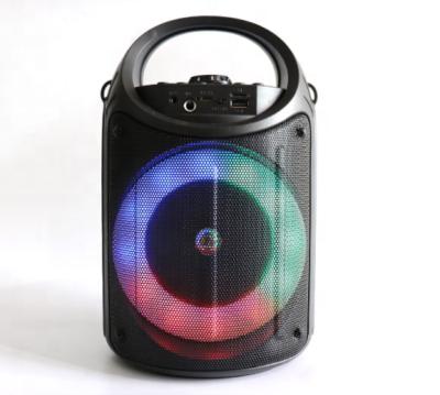 China Colorful Light Portable Karaoke Speaker Party Speaker BT LED Light BT With Card Reader USB Player Radio Flash Home Theater for sale