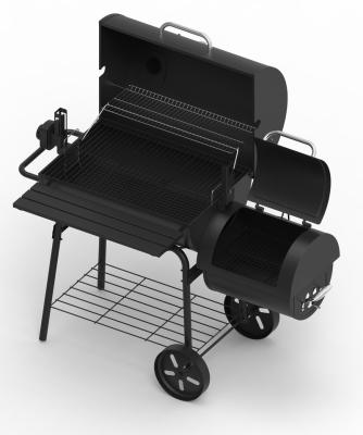 China New Design Easily Cleaned Wood Pellet Smoker BBQ Grill Barrel Charcoal Smoker for sale