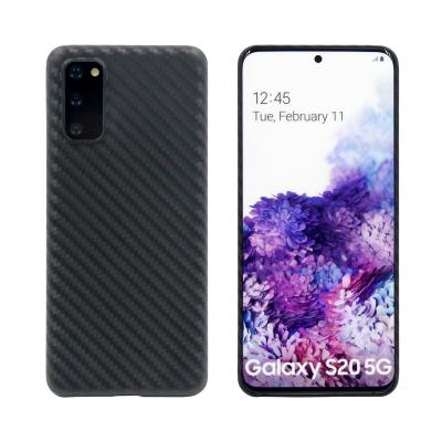 China Silk Print Embossed Logo Scratch Resistance S20 Carbon Fiber Case With Logo Cell Phone Case For Samsung Galaxy S20 Accessories for sale