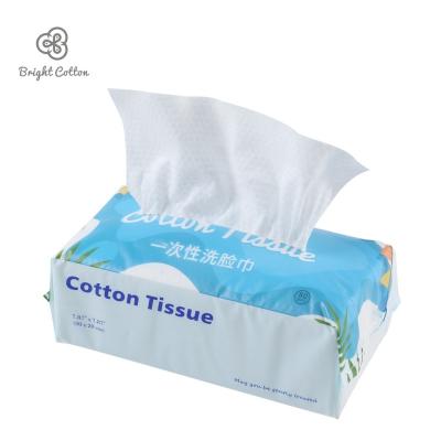 China 2021 Wholesale Disposable But Eco-friendly Facial Towel Wet & Dry Disposable Towel Tissue Cotton Facial Tissue Papers Cleaning for sale