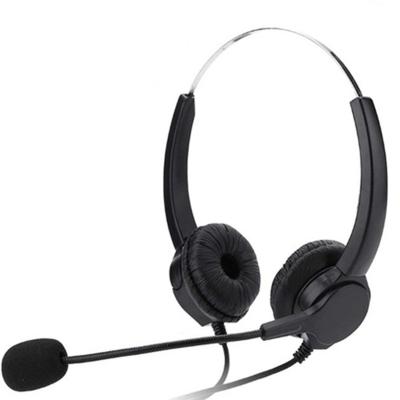 China Sustainable 2.5mm Call Center Computer Telephone Landline Headset With Noise-cancelling Microphone for sale