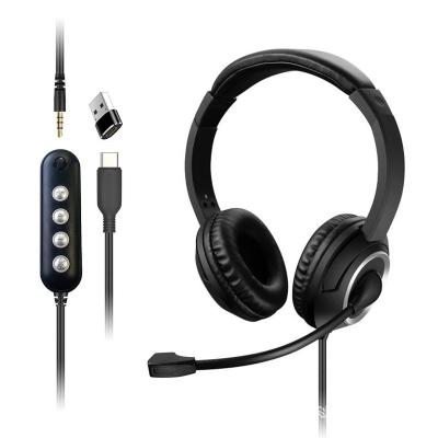 China Type-C Viable Home Headset Talking Interface Headset Work Noise Canceling Call Center Work Computer Mobile Phone Headset for sale