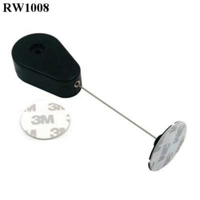 China ABS Plastic RUIWOR RW1008 Anti Theft Drop Shaped Retractable Access Box Plus Diameter 38mm Circular ABS Sticky Flexible Plate For Shop Display for sale