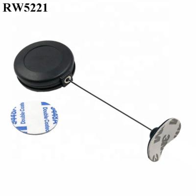 China ABS RUIWOR RW5221 Plastic Round Cable Retraction Mechanism Plus 33X19mm Sticky Flexible Rubber Tips for sale