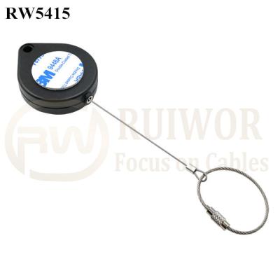 China ABS Plastic RUIWOR RW5415 Heart Shaped Cable Retraction Mechanism Plus Wire Rope Ring Catch for sale