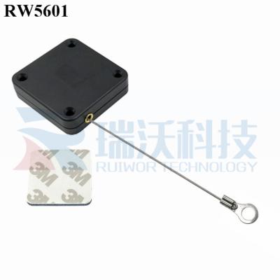 China ABS Plastic Square RUIWOR RW5601 Safety Cable Retractable Mechanism with Ring Terminal Inner Hole 3mm 4mm 5mm for option for sale