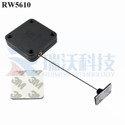 China RUIWOR RW5610 ABS Plastic Square Retractable Twine Spool Plus 25X15mm Rectangular ABS Adhesive Plate for sale