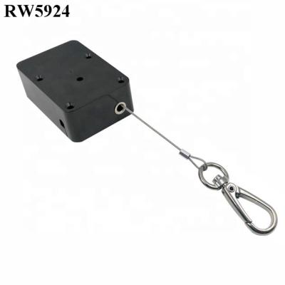 China ABS RUIWOR RW5924 Plastic Cuboid Retractable Twine Reel Stop Function Optional Plus Main Hook for sale