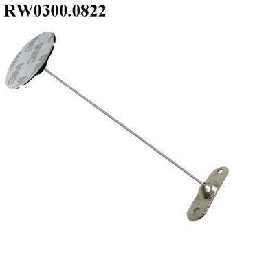 China Uncoated Merchandise Display RuiWor RW03000822 304 Steel Wire Rope With 38mm Circle ABS Sticky Flexible Plate And Matel Oval Plate With Two Screws for sale