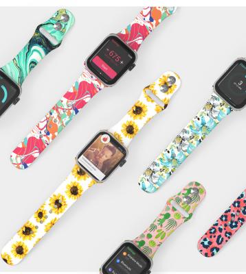 China Tie diy 2020 New Arrival Slim Silicone Tie Dye print  Watch Strap for apple watch for sale