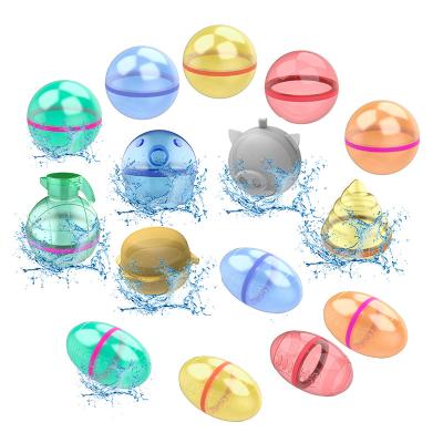 China Summer Play HuaMJ summer magic silicone toy bunch magnetic quick easy fill self sealing refillable water ball bomb reusable water balloons for sale