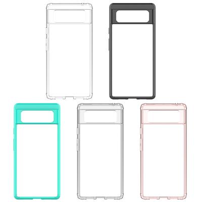 China Shockproof 2022 New Design 2-in-1 acrylic TPU anti-drop cover for google 4A 5A 6 6pro sublimation phone pixel 6 case for sale