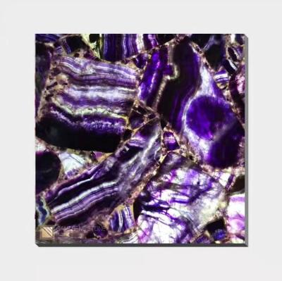 China Modern Purple Amethyst Gemstone Agate Semi Precious Translucent Stones For Decoration for sale