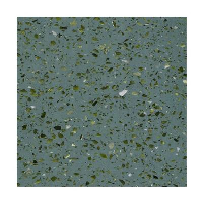 China Modern Terrazzo Artificial Stone Dark Green Terrazzo Slabs for sale