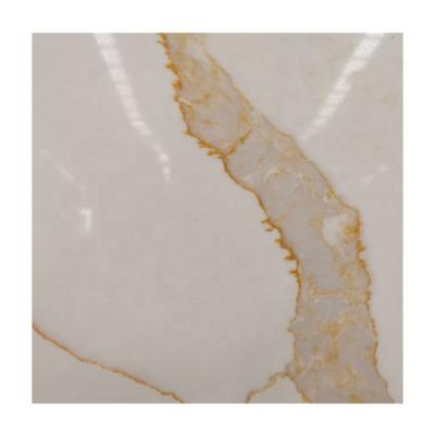 China High Resistant to Acid Quartz Gold Calacatta Quart Tiles Quartz Stone Slabs Artificial Stone Countertops for sale