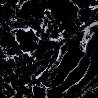 China Factory supply Dragon Engineer marble slab modern black silver stone countertop artificial quartz for kitchen bathroom for sale