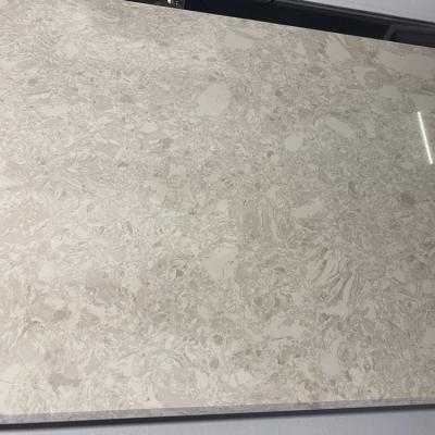 China Modern Artificial Engineer stone Light Beige Wave Veins Spots Marble Slab (EST-B074) for sale