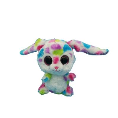 China RTS plush ready to ship colorful bunny stuffed toy rabbit soft multicolored plush toys for sale