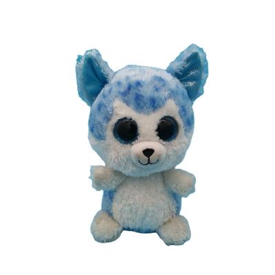 China RTS plush ready to ship adorable little blue sled dog soft doll stuffed plush white husky toy for sale