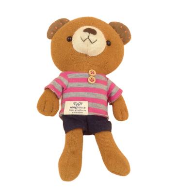 China As a gift lovely brown bear stuffing soft toy with t-shirt for girls for sale