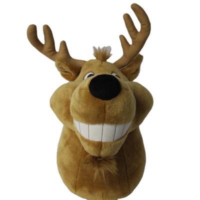 China As a gift children play home decoration high quality plush head deer hang on the wall soft plush reindeer head for sale