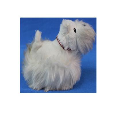 China As a gift children play mini lovely realistic dog plush toy dog ​​hair doll super soft vivid dog along for sale