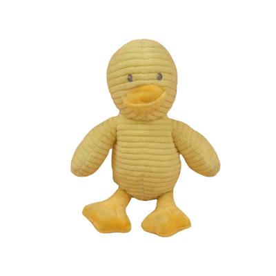 China As a Gift Kids Toy Low Price Custom Corduroy Toy Yellow Duck Stuffed Soft Toy Duckling for Baby for sale