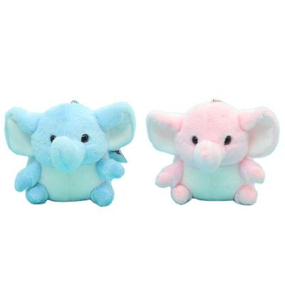 China Custom cute plush animal stuffed pink elephant toy for girl gift blue elehant plush toy pendant key chain for sale