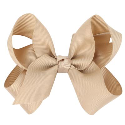 China 4 Inch Solid Colors Grosgrain Ribbon Bow Hair Grosgrain Ribbon Bows Accessories Manufacturer for sale