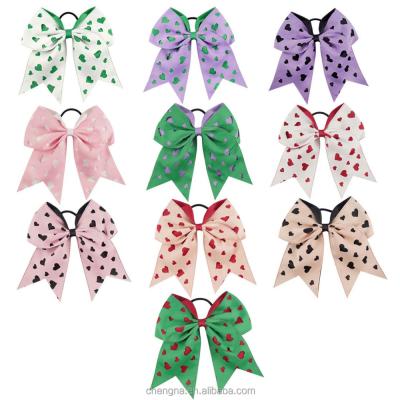 China Wholesale Hip Hop Cheer Bows Headband For Girls Double Stacked With Elastic Band For Girls Cheerleader for sale