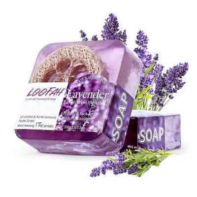 China Best Wholesale Organic Natural Acne Cleansing Bath Soap Base Anti Whitening Bath Bar Soap Brighten Lavender Soap for sale