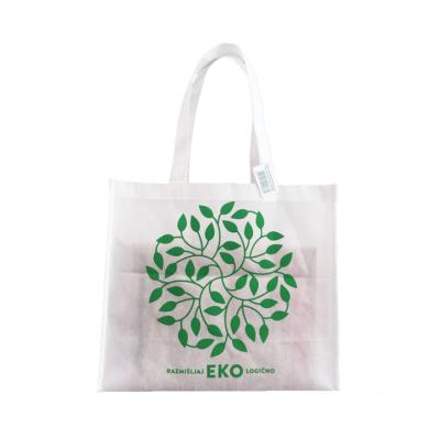 China Custom Size Eco-friendly Promotional Supermarket PLA Reusable Handled Nonwoven Shopping Bags Eco-Friendly With Logos en venta