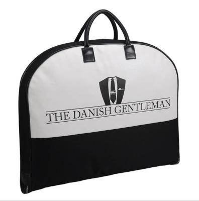 Cina Custom Made Luxury Edge Garment Tote Bag Polyester Garment Suit Cover Foldable Portable Bag Eco-friendly Foldable Bag in vendita