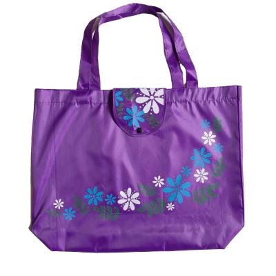 Cina Wholesale Portable Eco-friendly Polyester Waterproof Grocery Bag Reusable Foldable Shopping Tote Bag in vendita