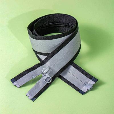 China #5 Custom Logo Open End PU PVC Durable Nylon Waterproof Zippers For Outdoor Sports Jackets Clothing Bags Zipper for sale