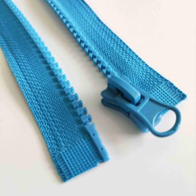 China Viable Wholesale Custom Packing Ways Open End Jacket Zipper Color Plastic Resin Clothing Bag Zipper for sale